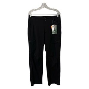 L.L. Bean Vista Trekking Pant Women’s 8 Black Cargo Roll Up Hiking 280426